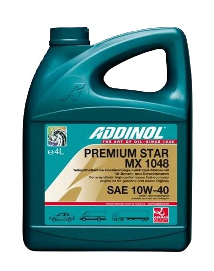 Моторное масло Addinol Premium Star MX 1048 10W-40, 4л (Addinol: 4014766250544)